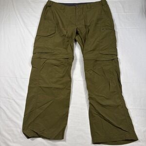 PANTS CONVERTIBLE CARGO Columbia  Mens 40x36 Green Silver Ridge  Hiking Nylon